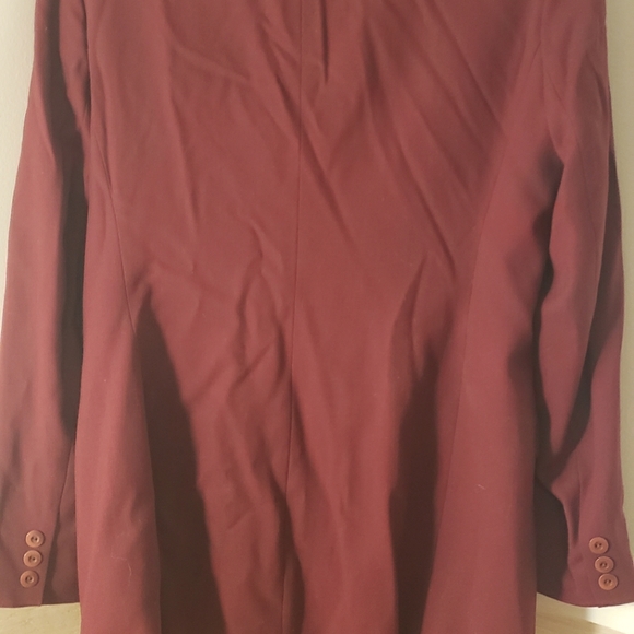 Jones new York red oversize relaxed fit boyfriend blazer with shoulder pads - Picture 9 of 9